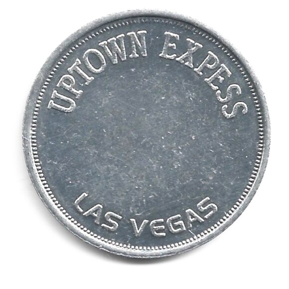 Las Vegas Uptown 'Expess" Spelling Error Bus Fare Aluminum Token (b350) - Picture 1 of 2